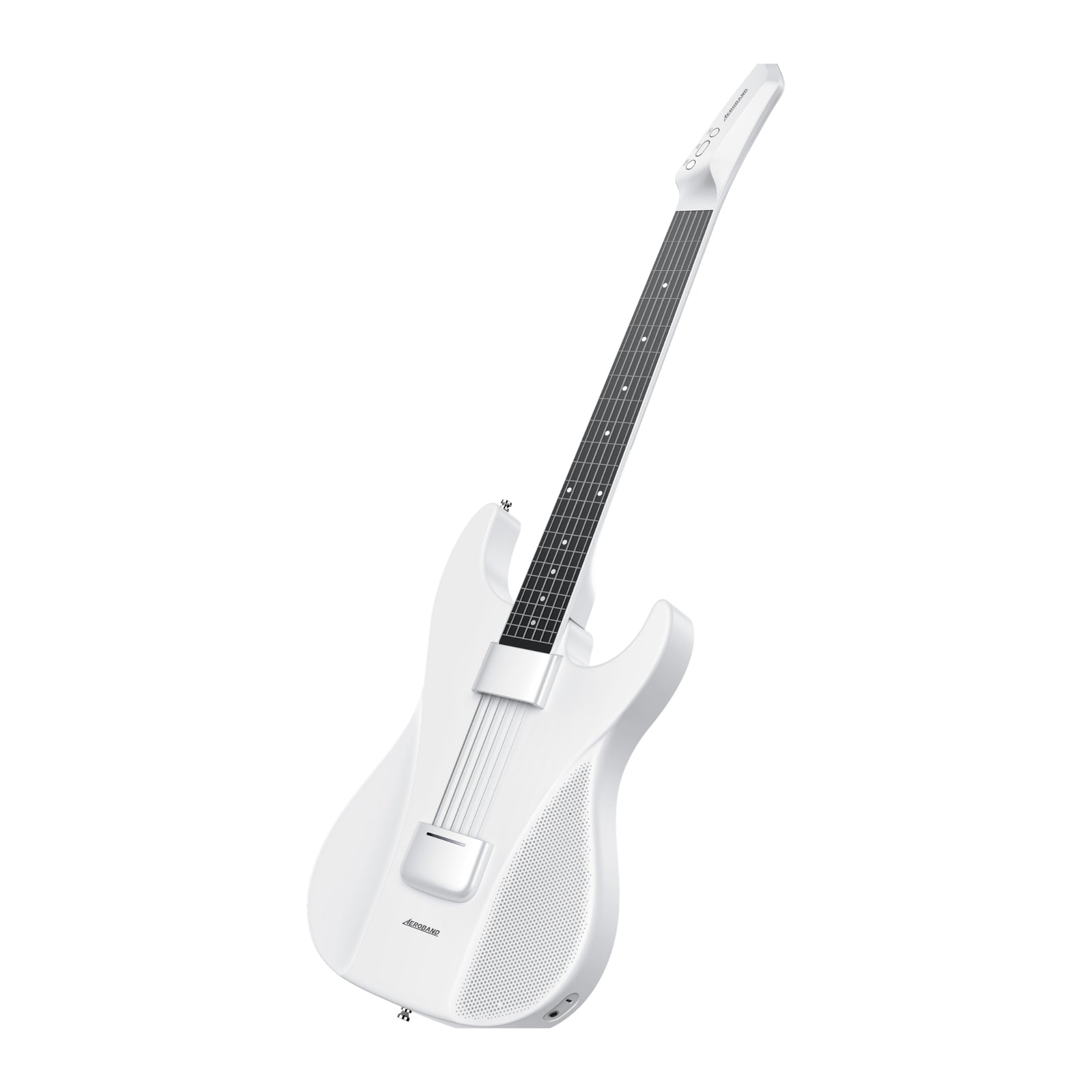 AeroBand White electric guitar on a white background - Right Side