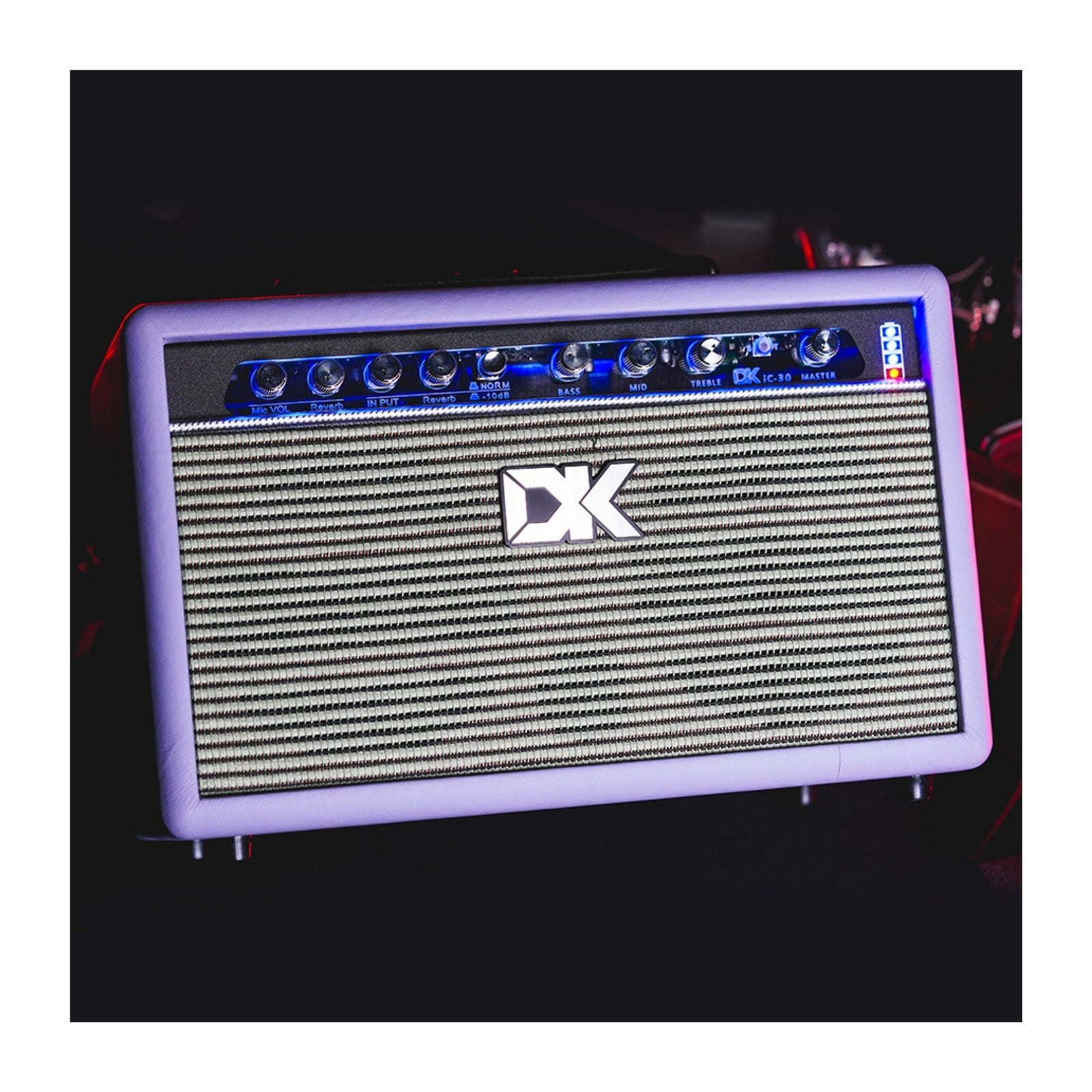 DK IC30 Acoustic Guitar Amplifier - DP - power on