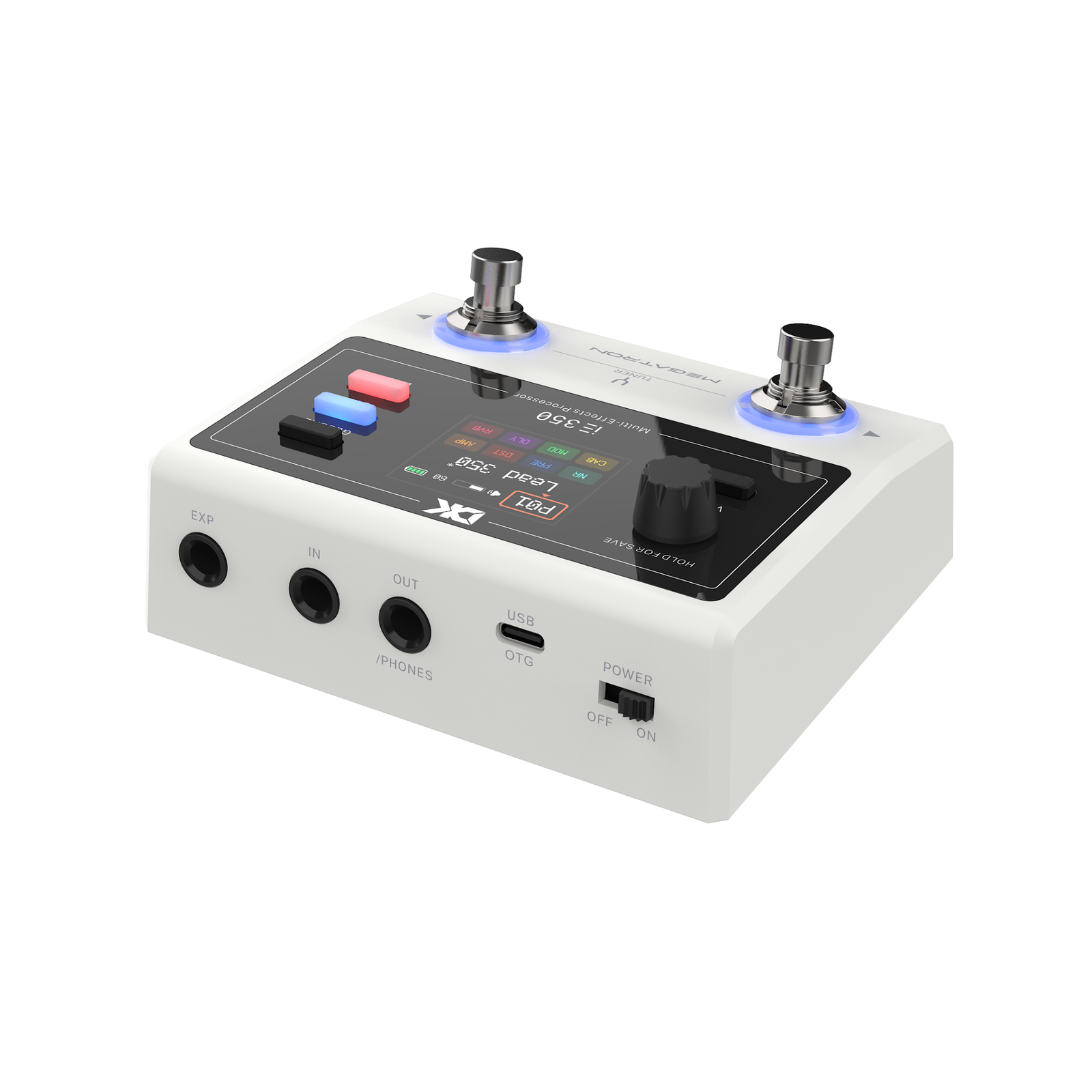 DK IE350 Guitar Multi-Effects Pedalboard Back Angle