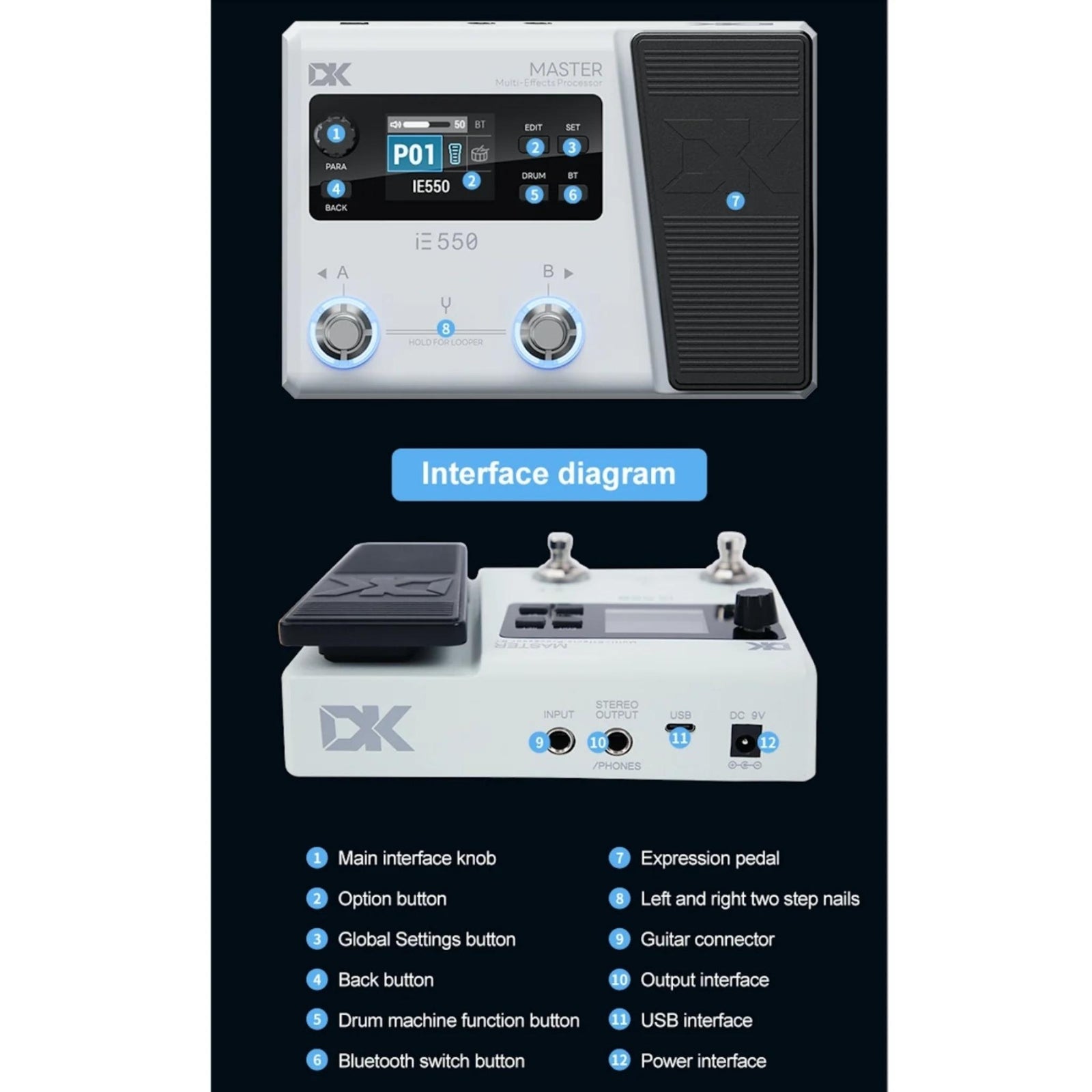 DK iE-550 Guitar Effects Pedal - ETONE.SHOP