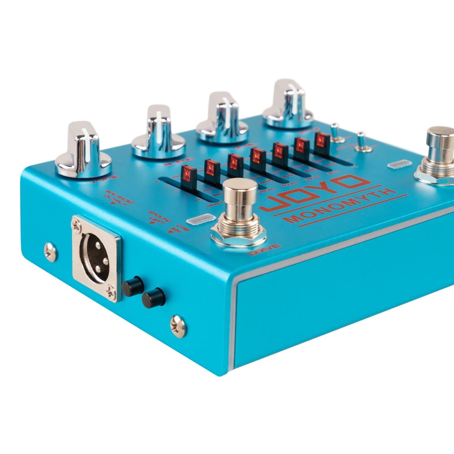 Blue guitar effects pedal with 'Joyo' branding on a white background