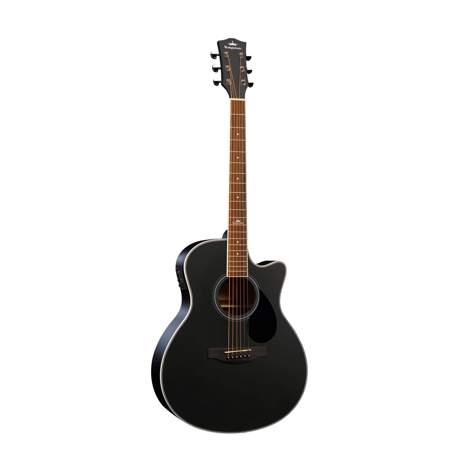 Kepma A1CE Electro-Acoustic 40' Inch Guitar Grand Auditorium Cutaway - Black