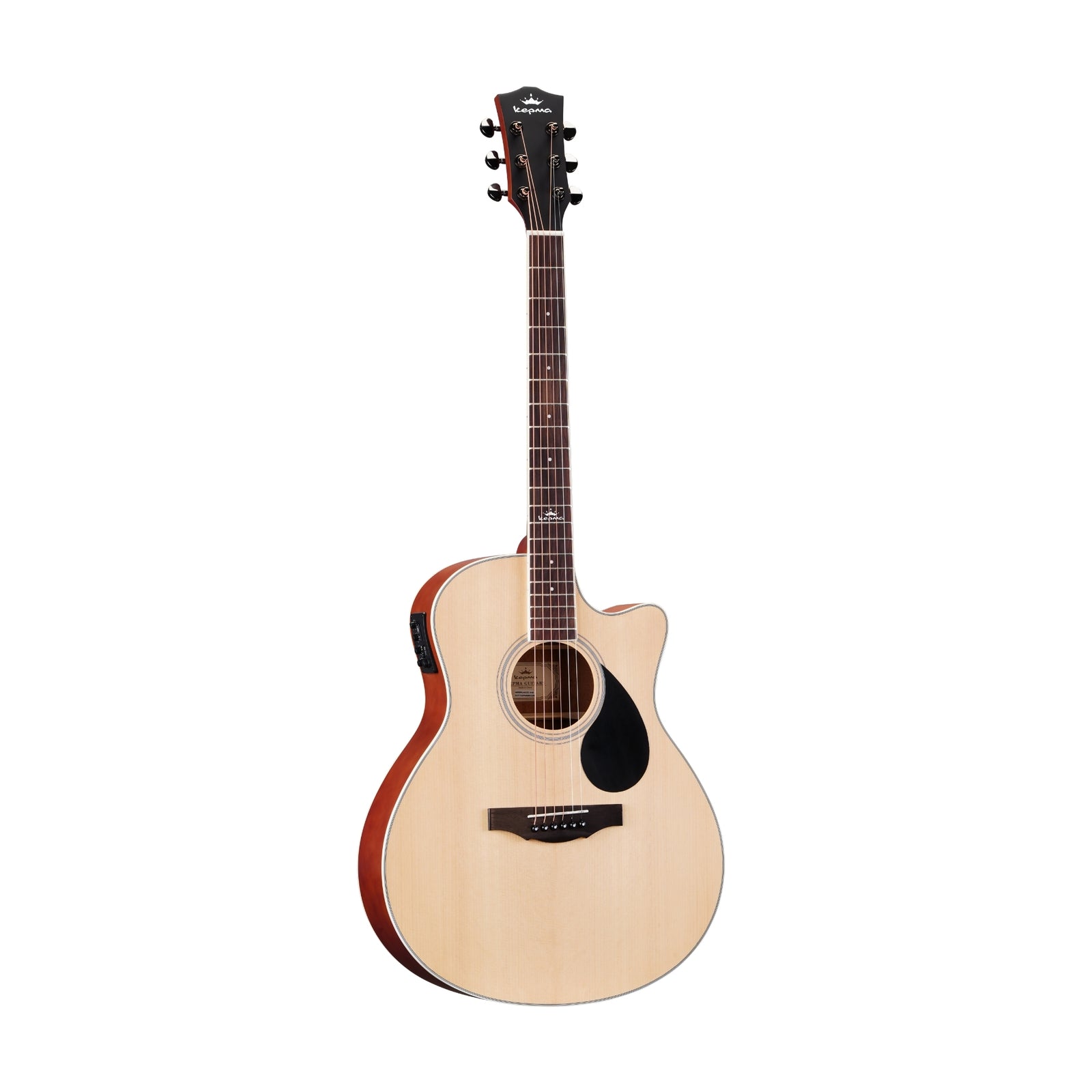 Kepma A1CE Electro-Acoustic 40' Inch Guitar Grand Auditorium Cutaway - Natural Wood