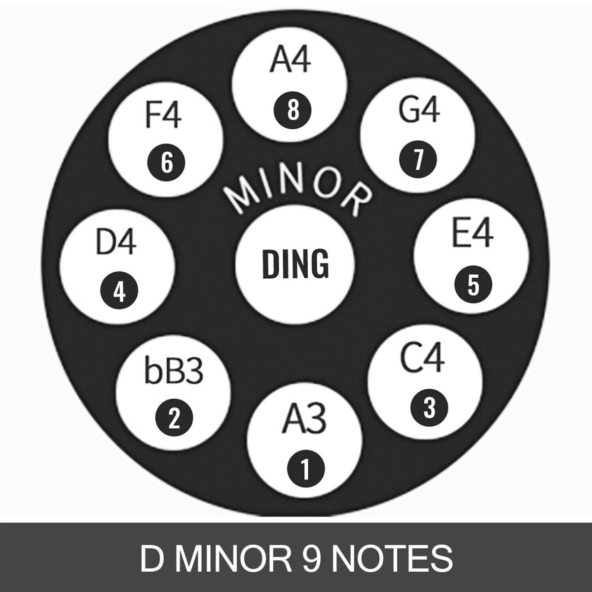 Jam Music 9 Notes Handpan 22' Inch Steel Hand Drum In Minor D 440Hz - Gold