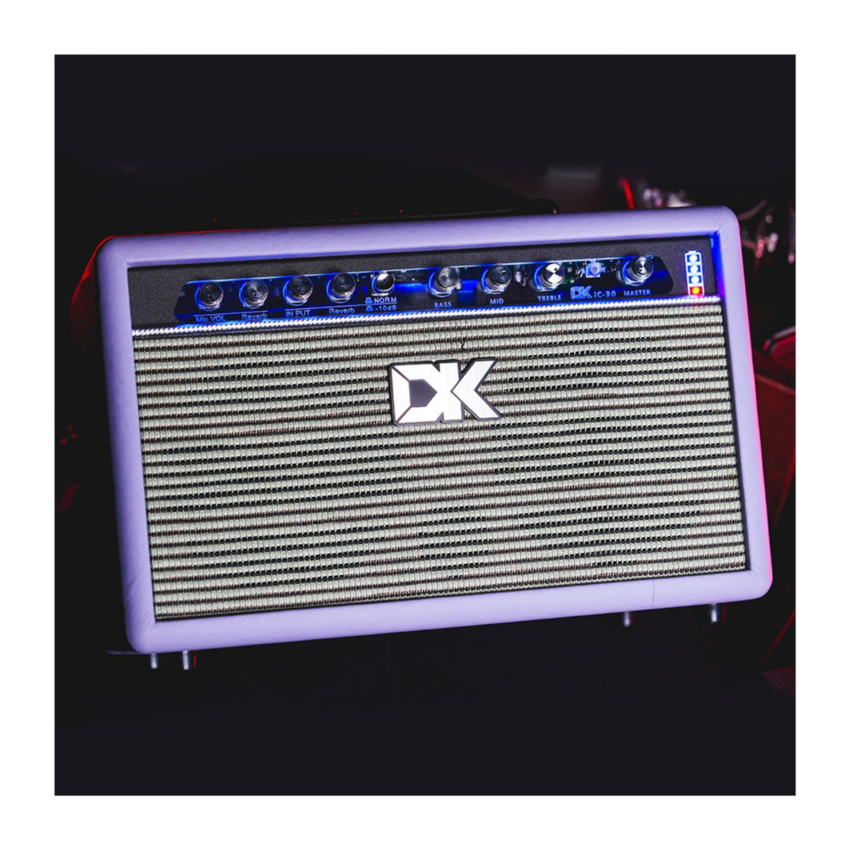 DK IC30 Acoustic Guitar Amplifier - DP - power on 