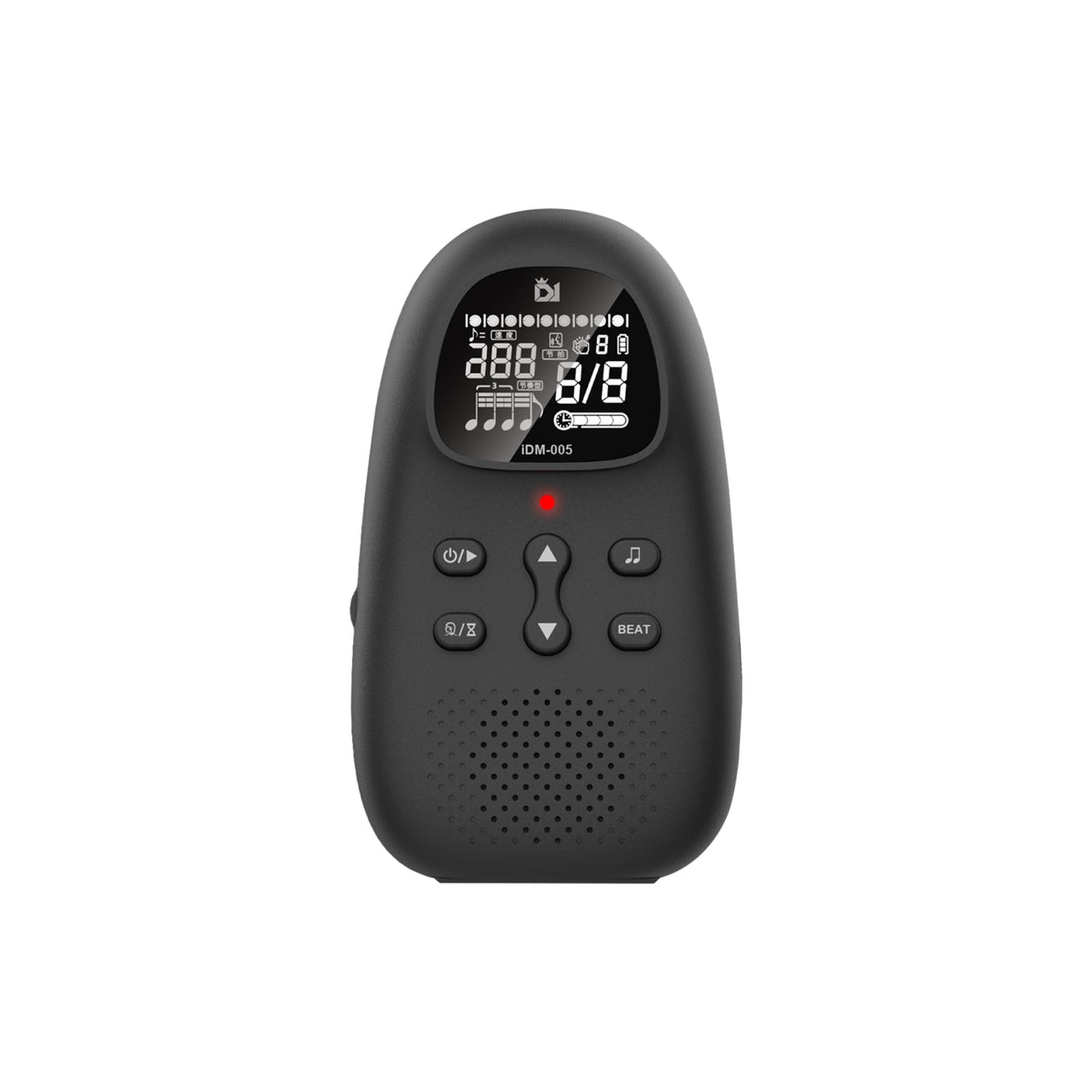 DK IDM005 Digital Metronome – Electronic Music Timer for Musicians, Adjustable Tempo &amp; Beat, Battery Powered (Black)