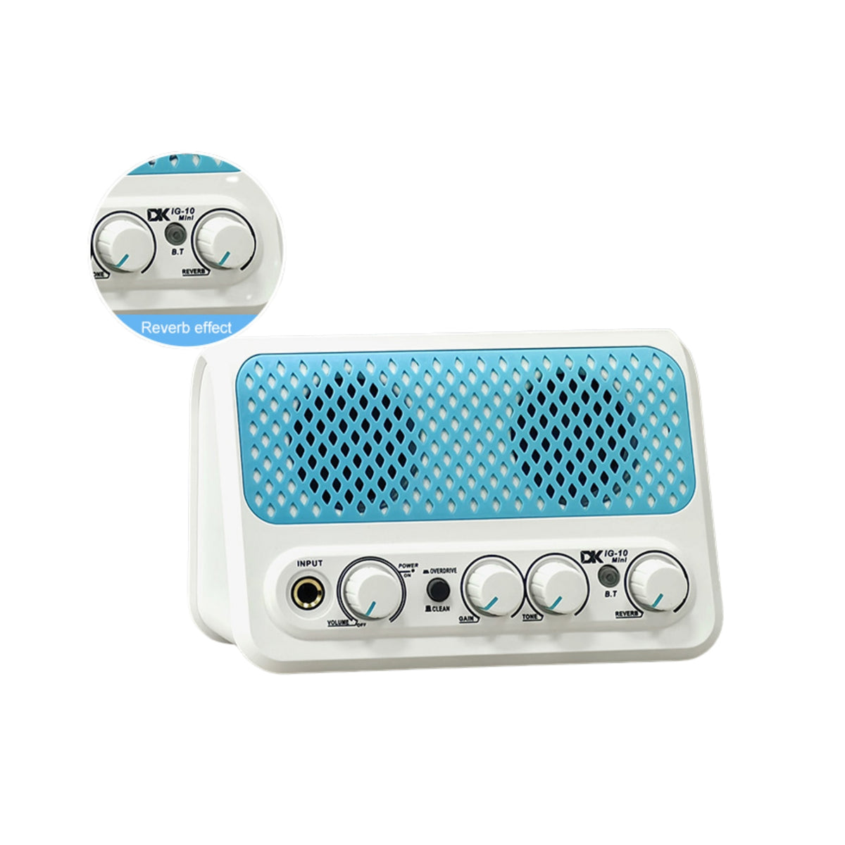 DK IG-10 Mini Guitar Amp white function Highlights