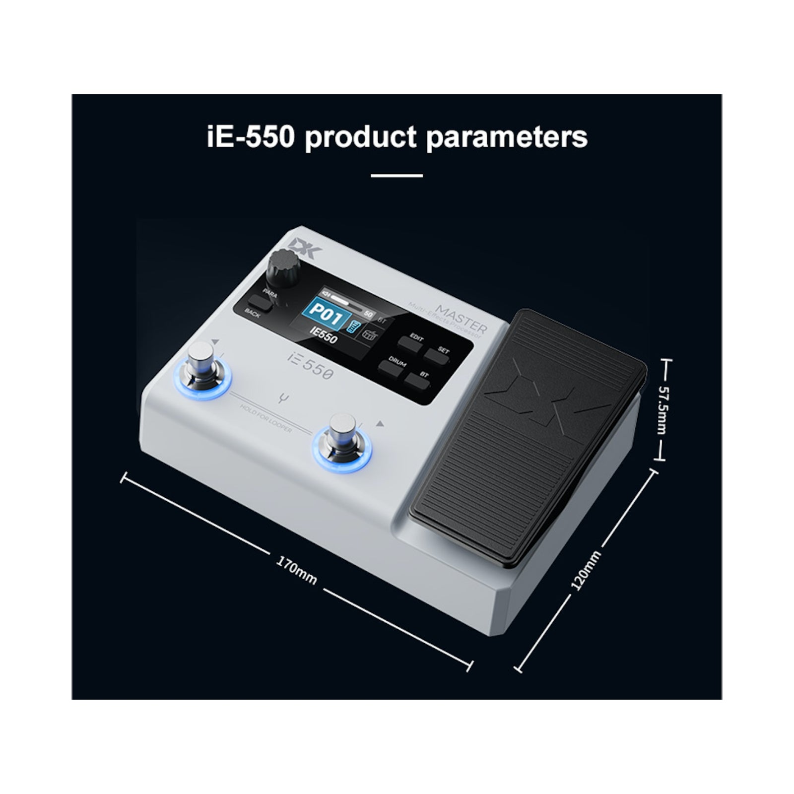 DK iE-550 Multi-effects Guitar Processor With Bluetooth & App - ETONE.SHOP