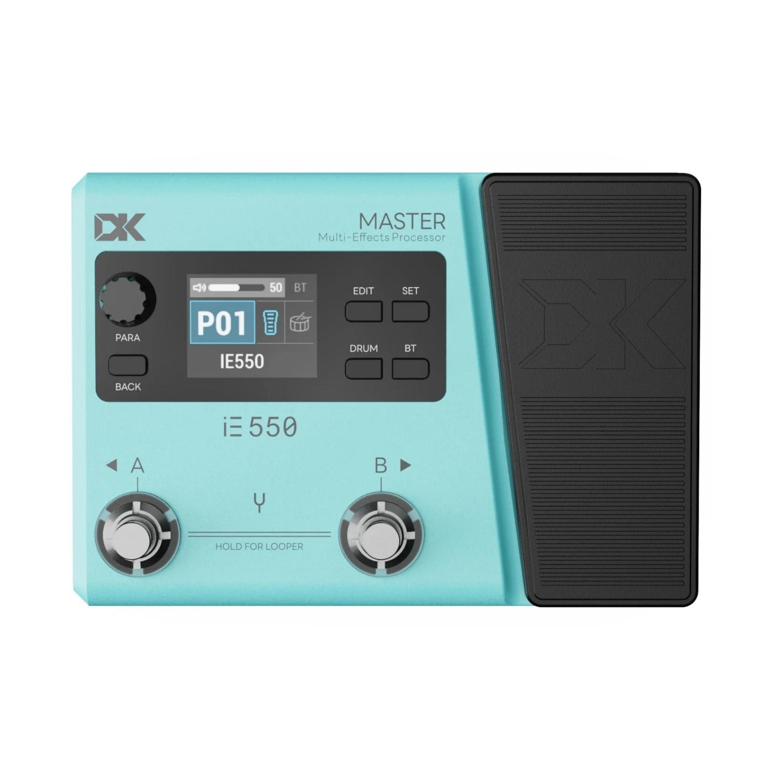 DK iE-550 Guitar Effects Pedal Amp Modelling IR Cabinets Looper& App - Blue