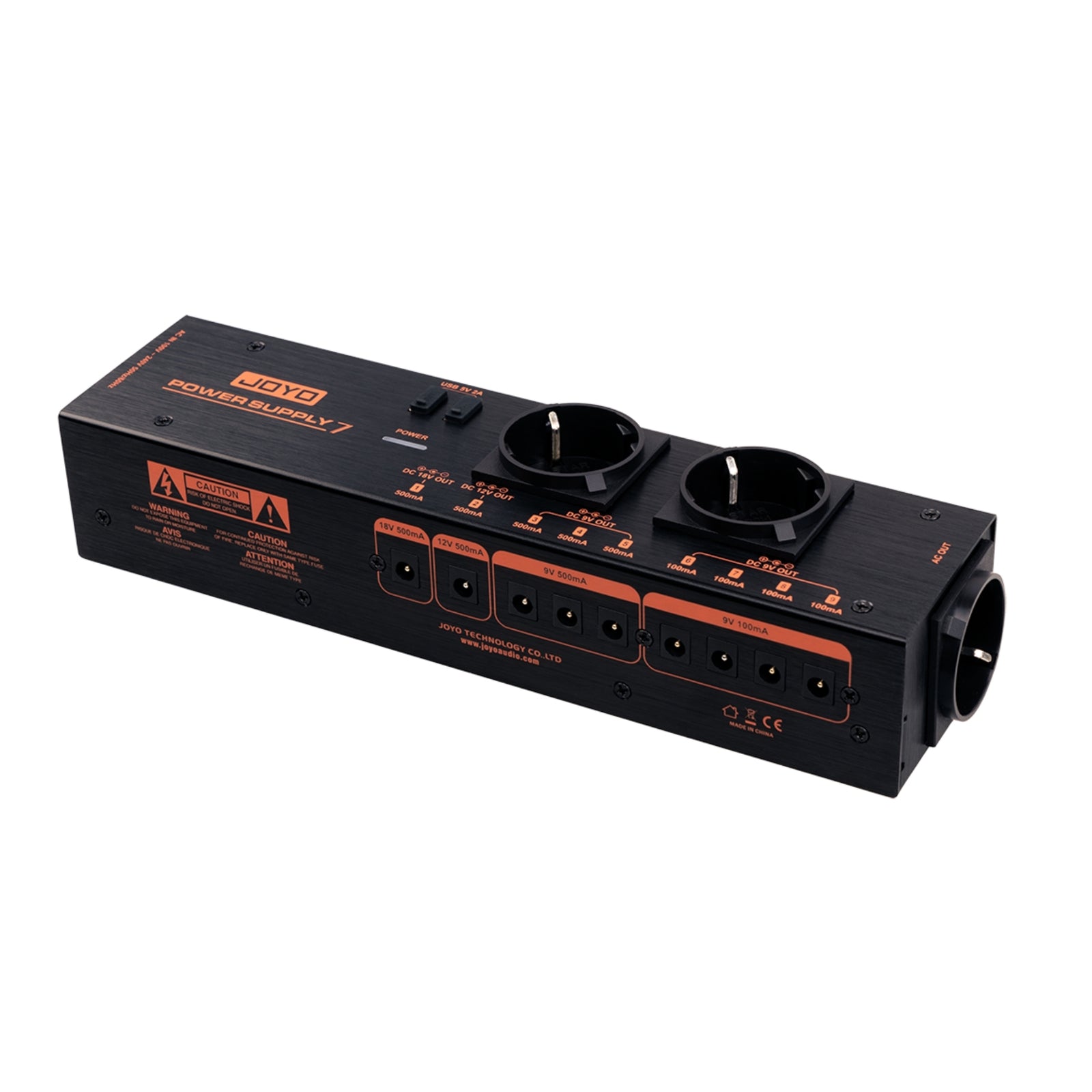 Joyo JP-07 Black power supply unit with multiple power sockets outputs
