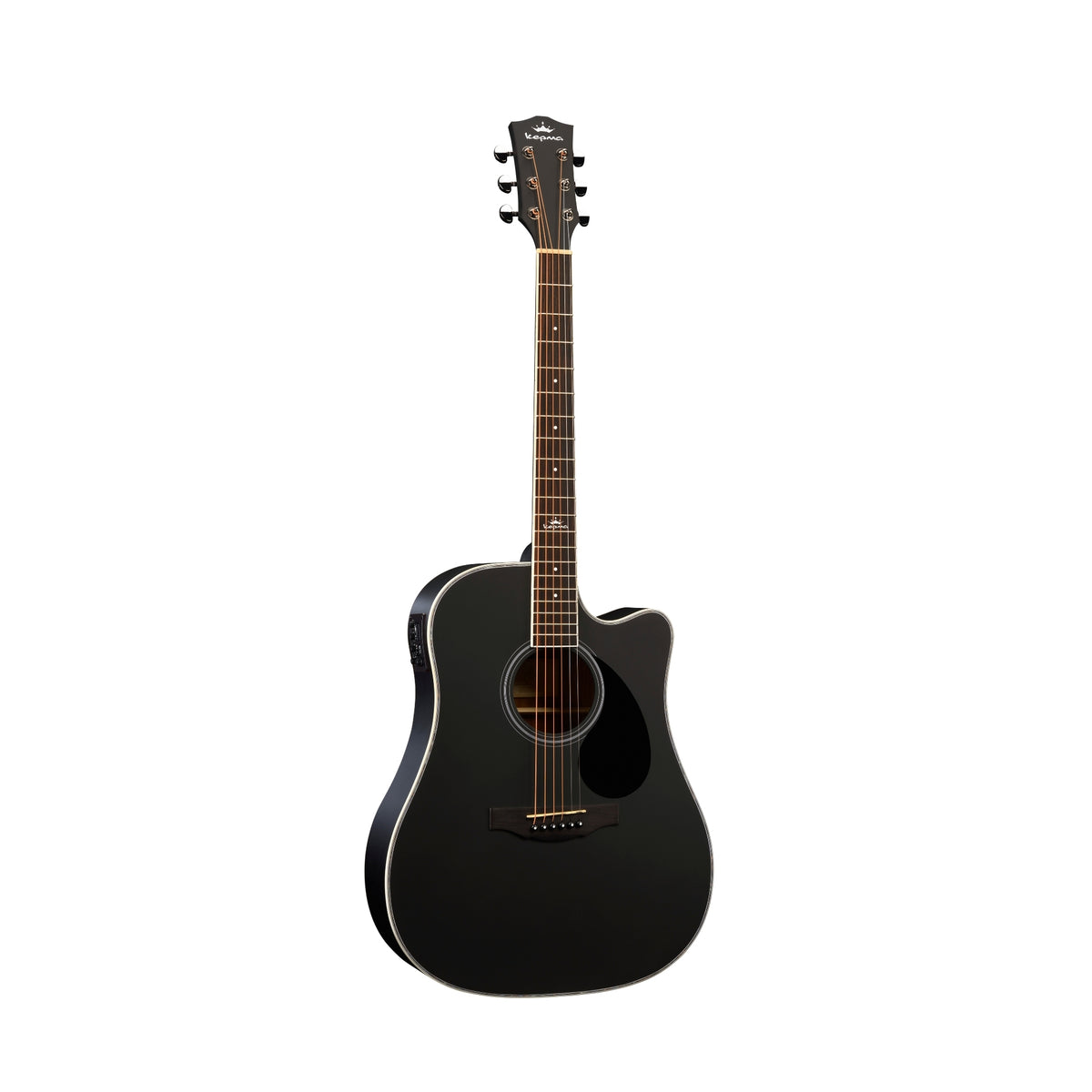 Kepma D1CE 41" Dreadnought Cutaway Electro-Acoustic Guitar - Black