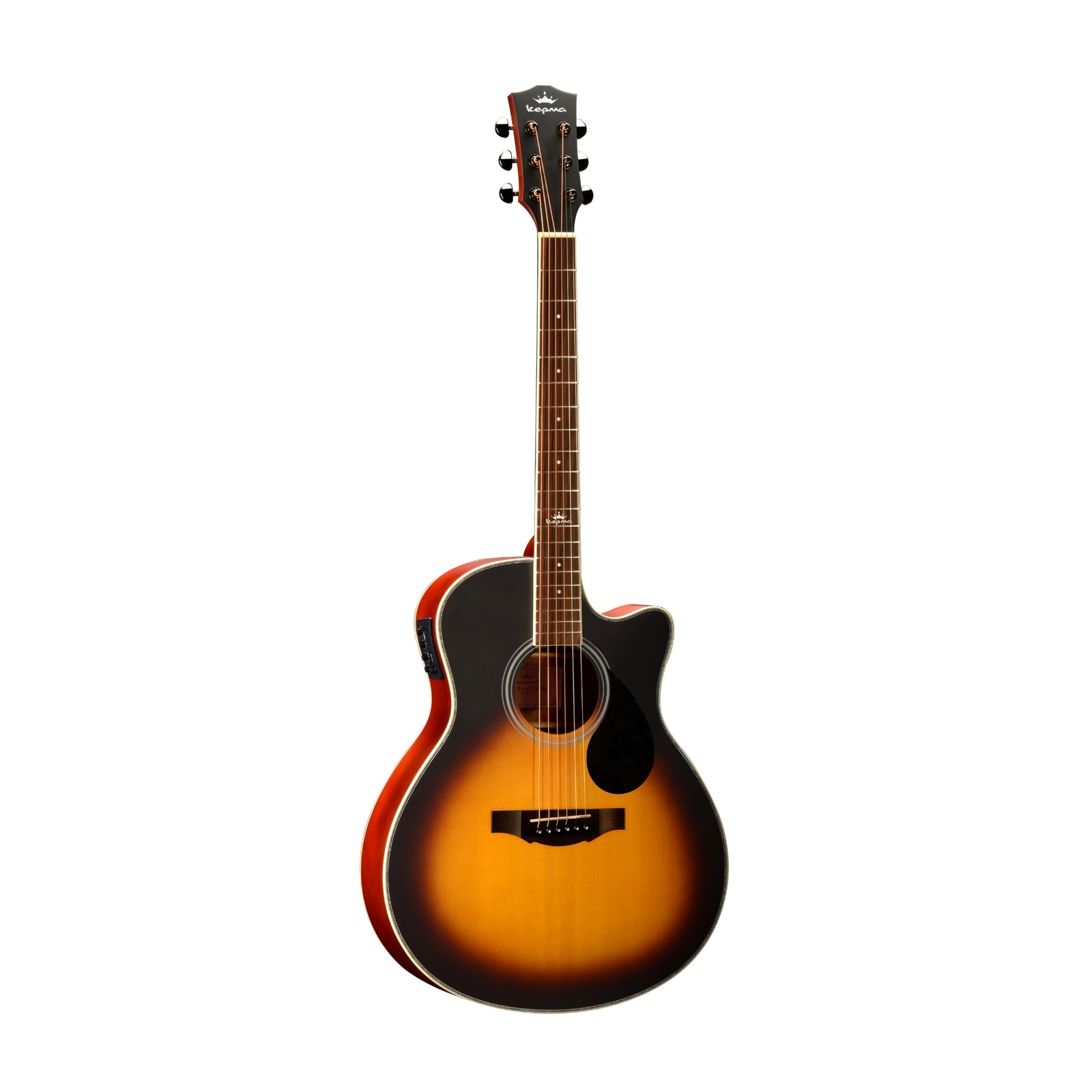 Kepma A1CE Electro-Acoustic 40' Inch Guitar Grand Auditorium Cutaway - Sunburst