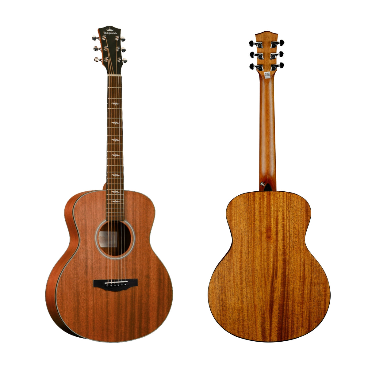 Kepma FS36 36 Inch Acoustic Guitar Solid Top Travel Size OM Guitar with Gig Bag