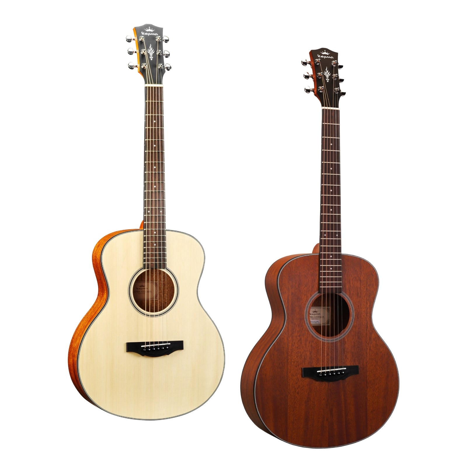 Kepma ES36 36-Inch Acoustic Guitar Travel Parlour Guitar with Gig Bag