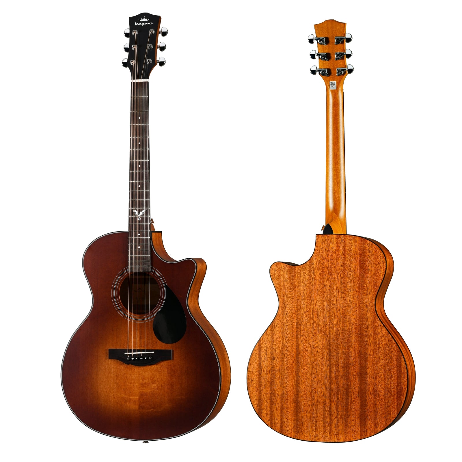 Kepma F0B-GA Solid Top Acoustic Guitar Beginner Guitar with Gig Bag