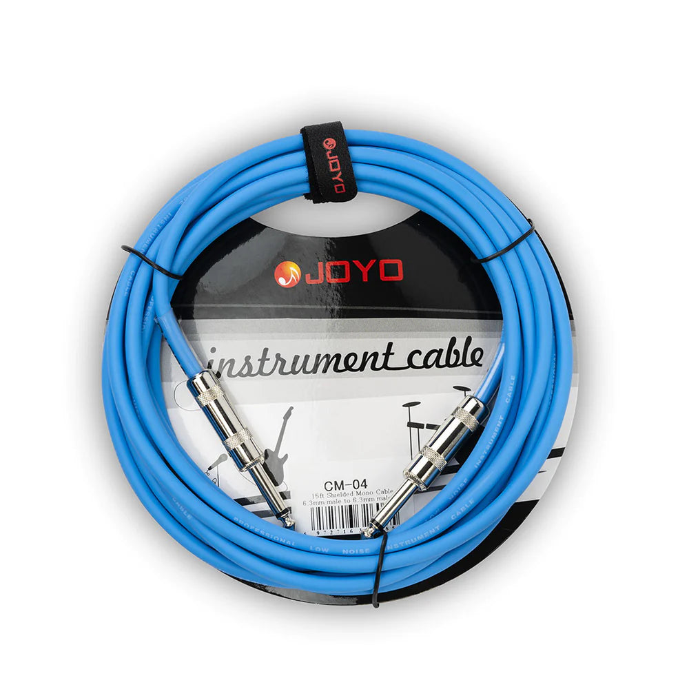 JOYO CM-04 15ft Guitar Lead Shielded Mono Cable 6.3 mm Male to 6.3 mm Male Plug