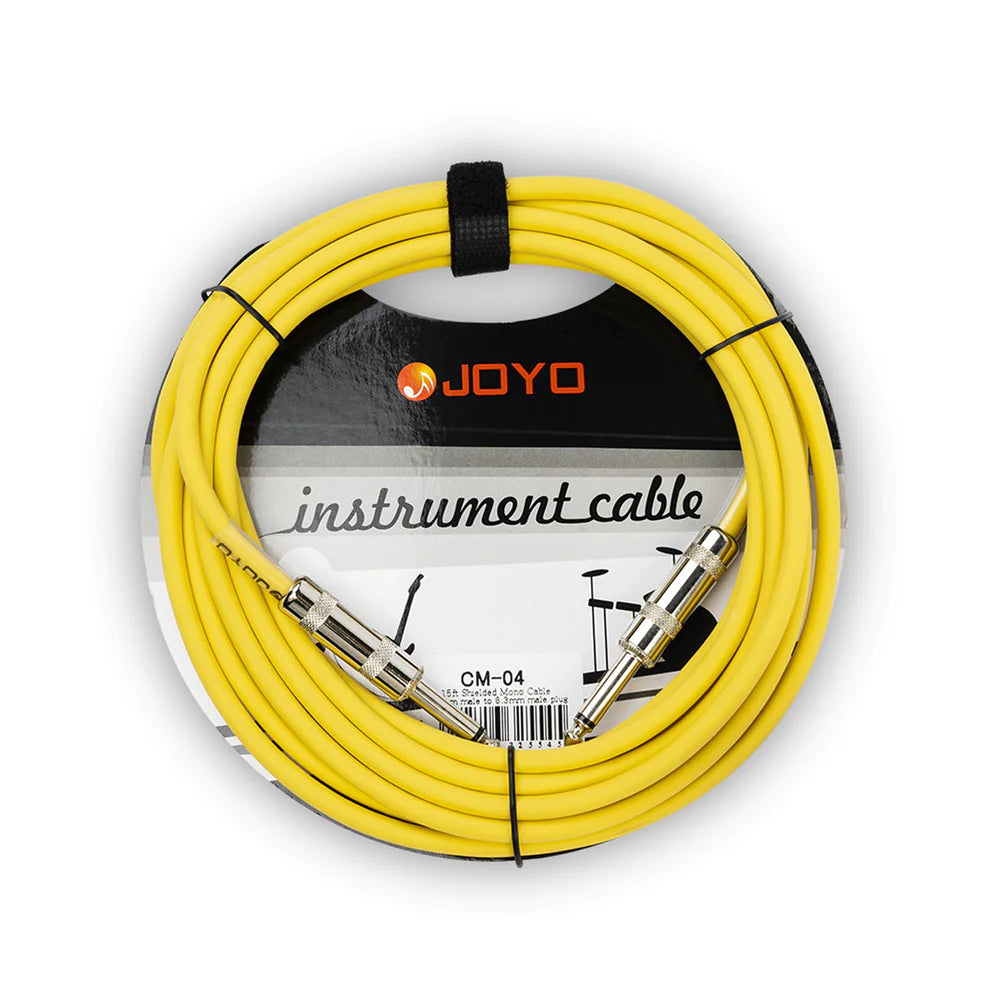 JOYO CM-04 15ft Guitar Lead Shielded Mono Cable 6.3 mm Male to 6.3 mm Male Plug