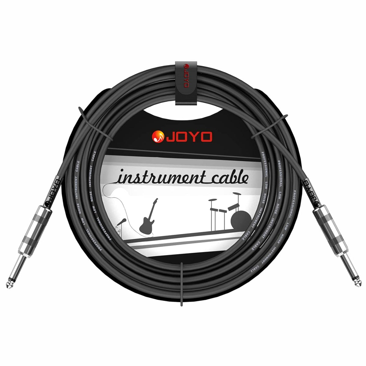 JOYO CM-04 15ft Guitar Lead Shielded Mono Cable 6.3 mm Male to 6.3 mm Male Plug