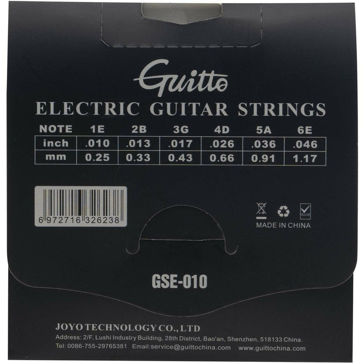 Guitto GSE-010 10-46 Electric Guitar Strings