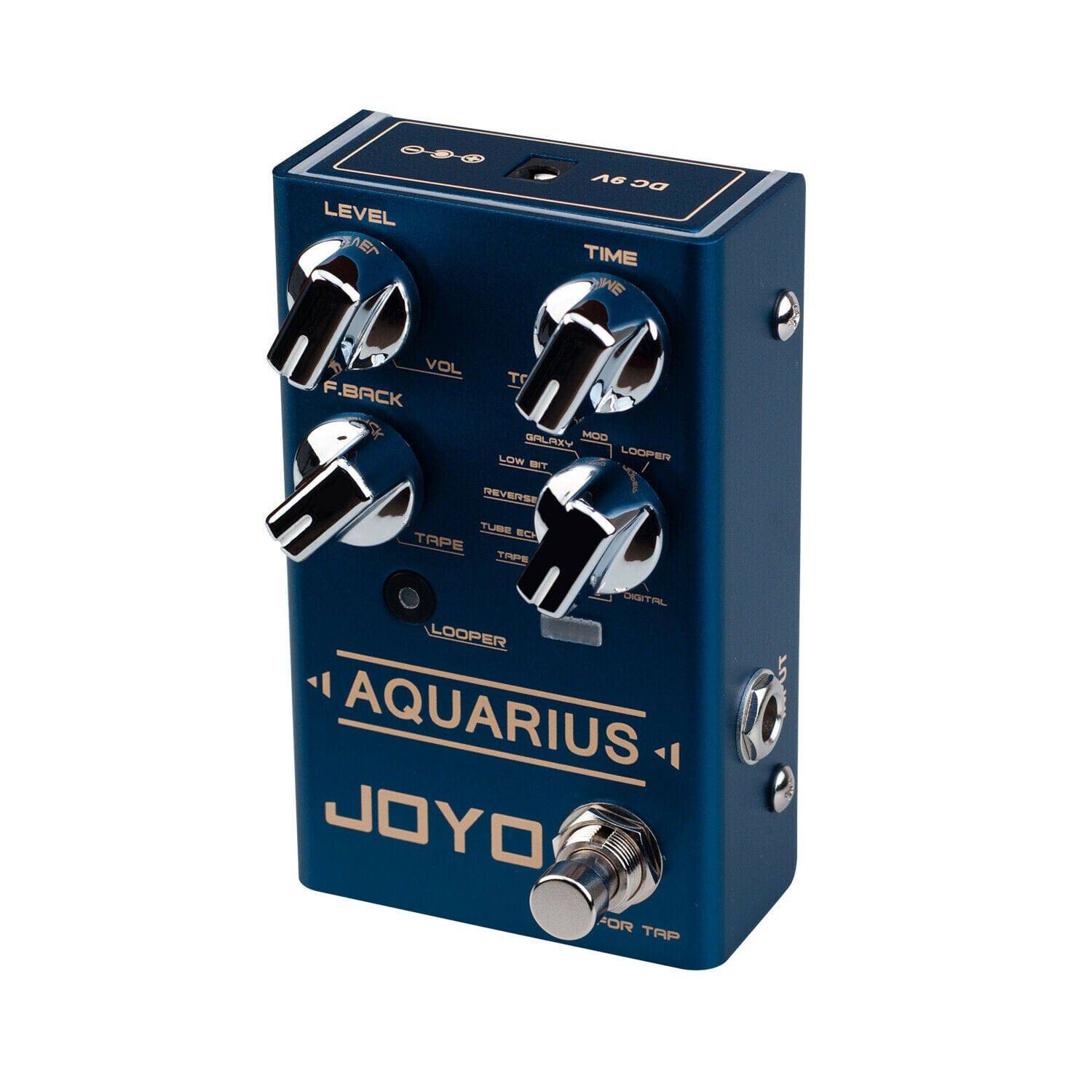 joyo looper pedal Joyo R-07 Aquarius Guitar Delay & Loop Pedal 8 Modes Tap Tempo