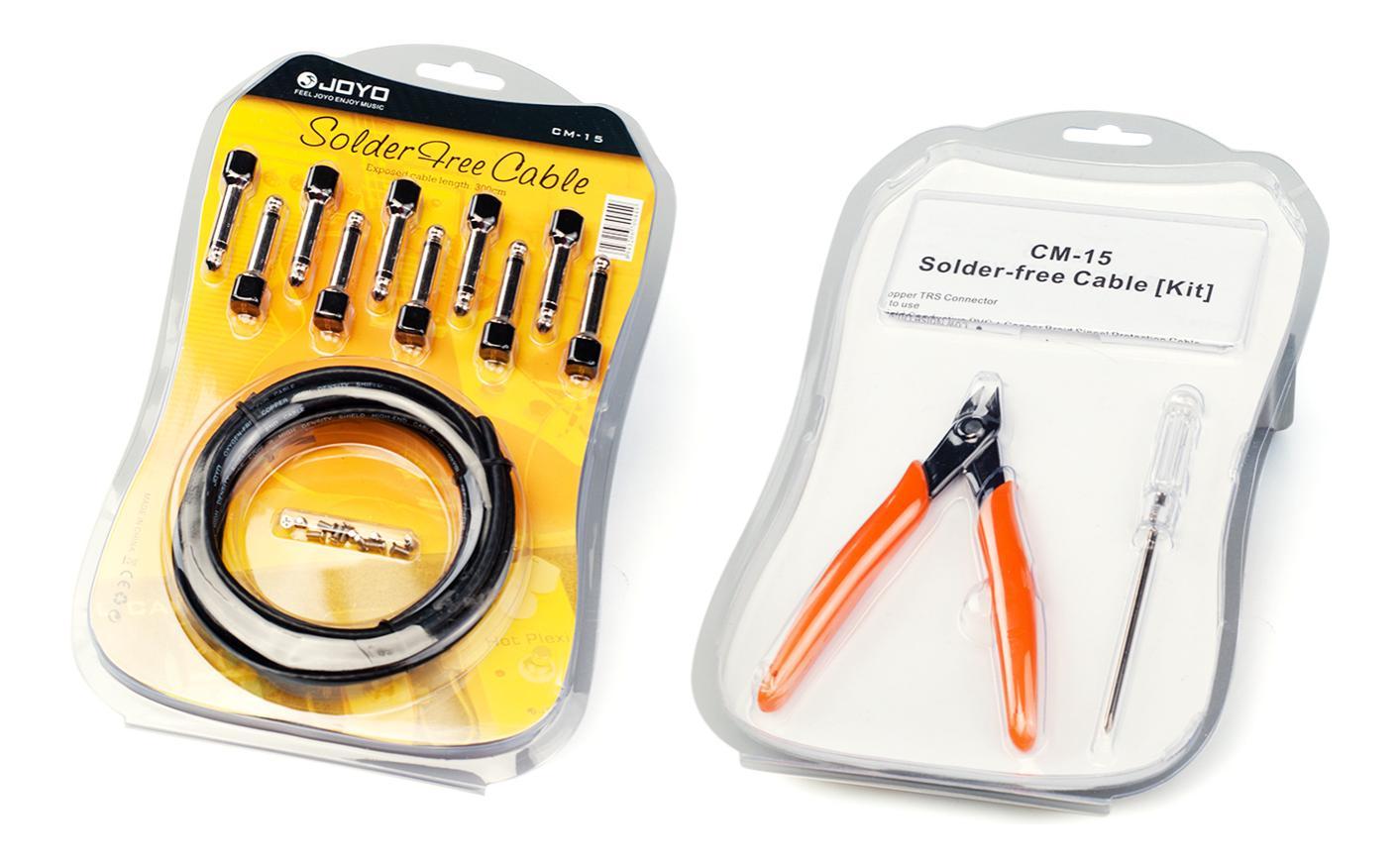 JOYO CM-15 Solder-Free Patch Cable Kit 1/4" TS Right Angle Jack Connectors