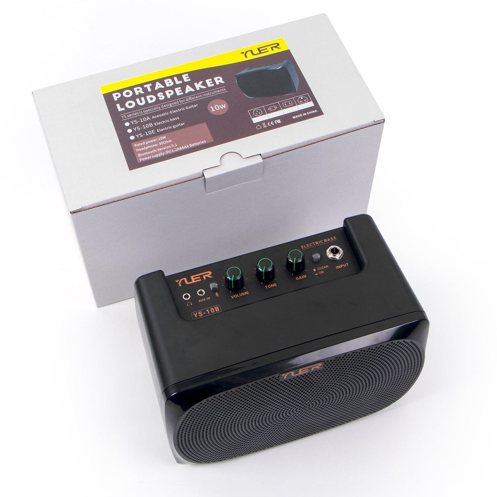 YUER YS-10B Bass Amplifier Portable 10 Watts Bluetooth Bass Amp
